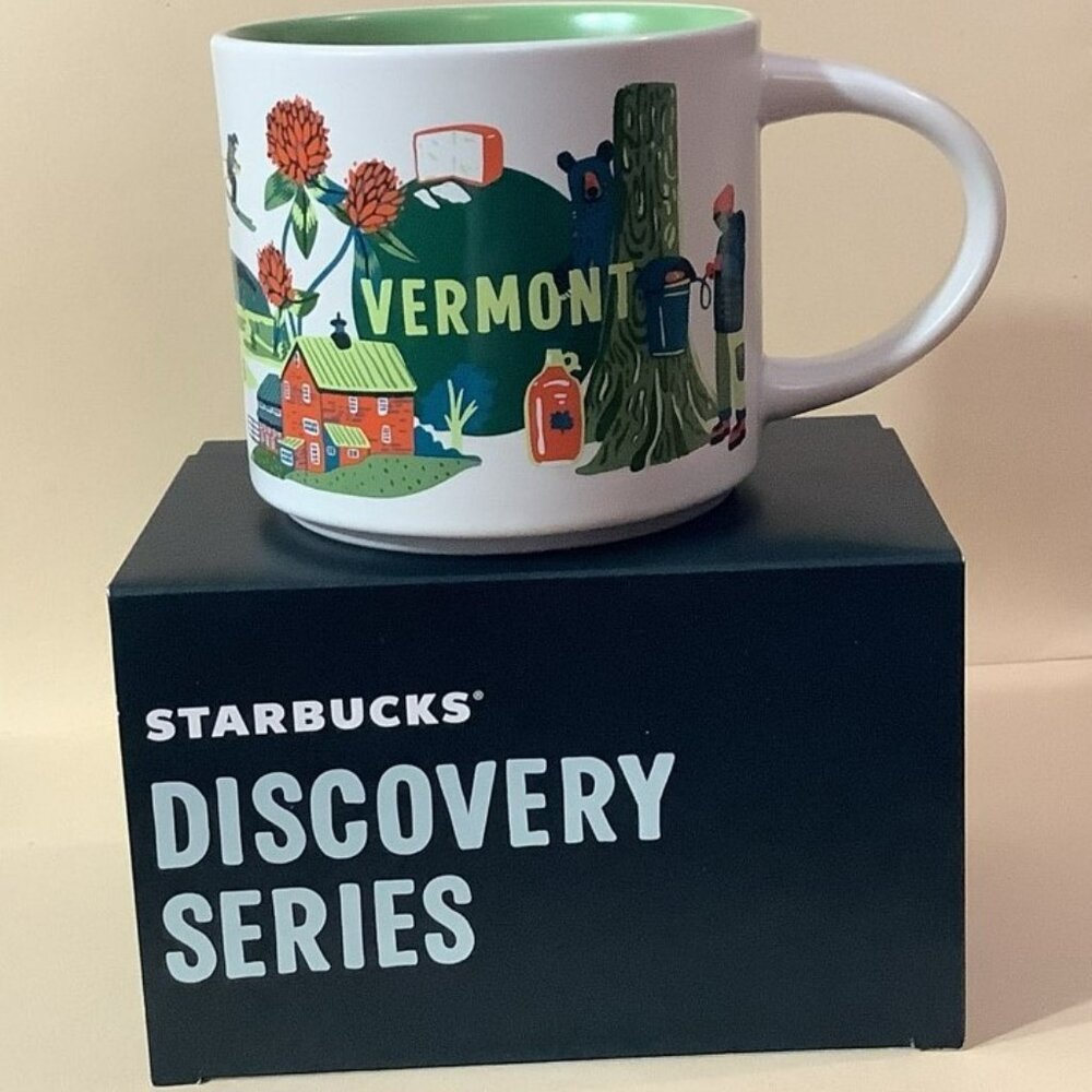 Starbucks Coffee Mug “DISCOVERY” Series – Vermont, Brand New in Box, 14 oz